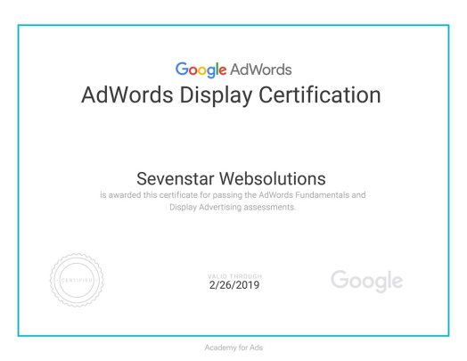 Sevenstar Websolutions Certification