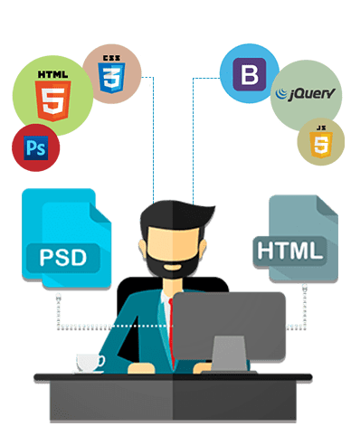  PSD files into HTML format